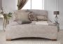 Serene Anastasia Upholstered Bed Frame - Double Bed Frame Only - Mink with Walnut Feet