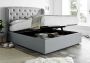 Ancona Mid Grey Upholstered Winged Ottoman Storage Bed - King Size Ottoman Only