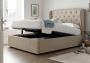 Ancona Upholstered Winged Ottoman Storage Bed - King Size Ottoman Only Natural