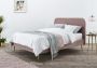 Elona Rosa Pink Velvet Upholstered King Size Bed Frame Only