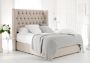 Knightsbridge Upholstered Divan Base and Headboard - Double Base and Headboard Only - Platinum