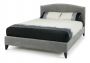 Serene Charlotte Upholstered Bed Frame - Double Bed Frame Only - Steel with Ebony Feet
