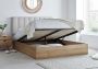 Molle Oak Finish Ottoman Including Headboard - King Size Bed Frame