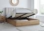 Molle Oak Finish Ottoman Including Headboard - Double Bed Frame