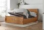 Marseille New Oak Ottoman Bed - King Size Bed Frame Only