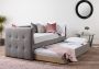 Esprit Fossil Grey Upholstered Single Day Bed Frame Only