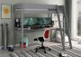 Estella Grey High Sleeper Bed Frame With Gaming Desk