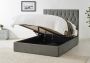 Waldorf Dark Grey Upholstered Ottoman Storage Single Bed Frame Only