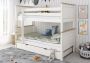 Heritage White Bunk Bed Frame With Drawer