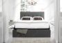 Kaydian Hexham Upholstered Storage Bed - Smoke - Double End Drawer Storage Bed