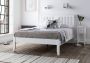 Malmo White Wooden Bed Frame - Compact Double Bed Frame Only