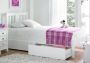 Malmo  White Solo Wooden Bed Frame - Single Bed Frame Only