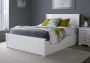 New England White Wooden Ottoman Storage Bed - Double Ottoman Only