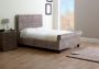 Francesca Upholstered Sleigh Bed Mink - Double Bed Frame Only