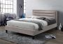 Oslo 2 Upholstered Bed Mink - Double Bed Frame Only