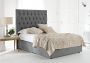 Kensington Upholstered Divan Base and Headboard - Double Base and Headboard Only - Platinum