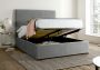 Portofino Upholstered Ottoman Storage Bed - Grey - Double Ottoman Only