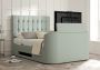 Dorchester Upholstered Linea Seablue Ottoman TV Bed - Double Bed Frame Only