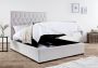 Savoy Stone Upholstered Ottoman Storage Double Bed Frame Only