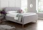 Stockholm Wolf Grey Upholstered King Size Bed Frame Only