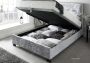Kaydian Walkworth Ottoman Storage Bed - Silver Crush Fabric - Double Ottoman Only