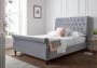 Westcott Grey Upholstered Sleigh Bed - Double