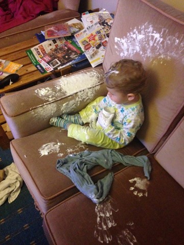 Craig Ames from Poole says: "Mischievous boy finds the sudocrem"