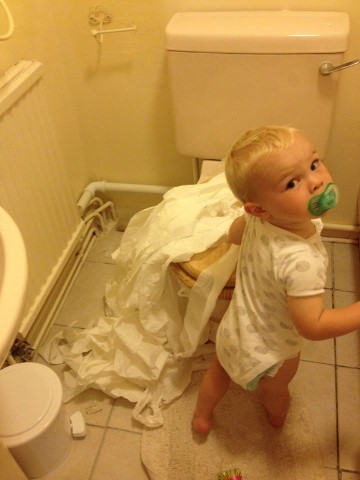 Hayley Griffiths from Bournemouth says:"Well this is what toilet roll is for Mummy....."