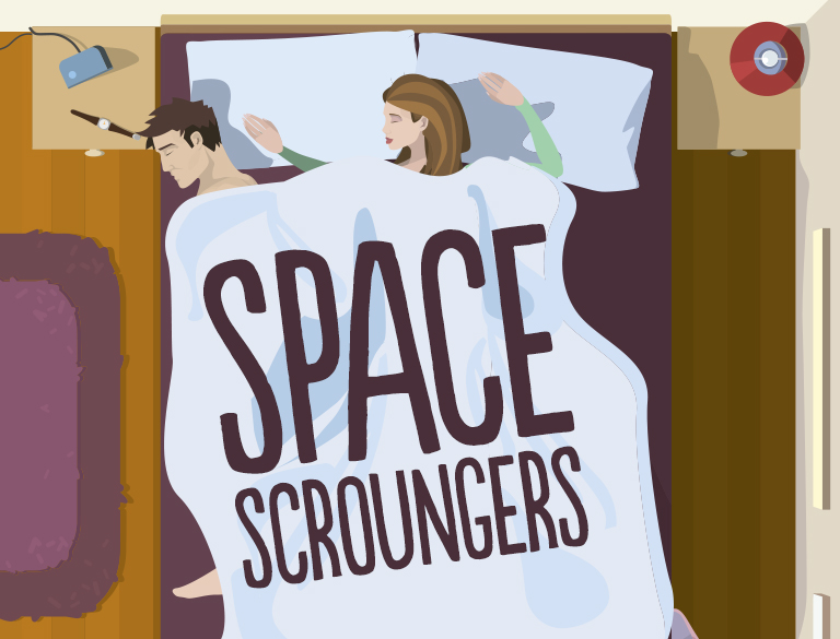 Sleepiquette: The Dos and Don'ts of Sharing a Bed space scroungers