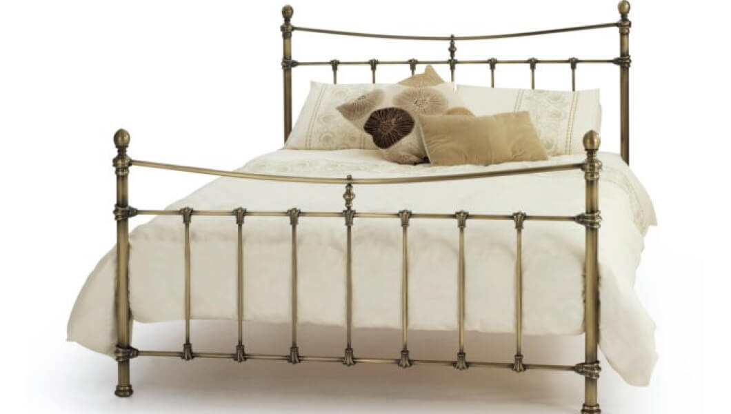 Stunning New Serene Marseilles Ivory Gloss 3'0 Single Metal Bed Frame 