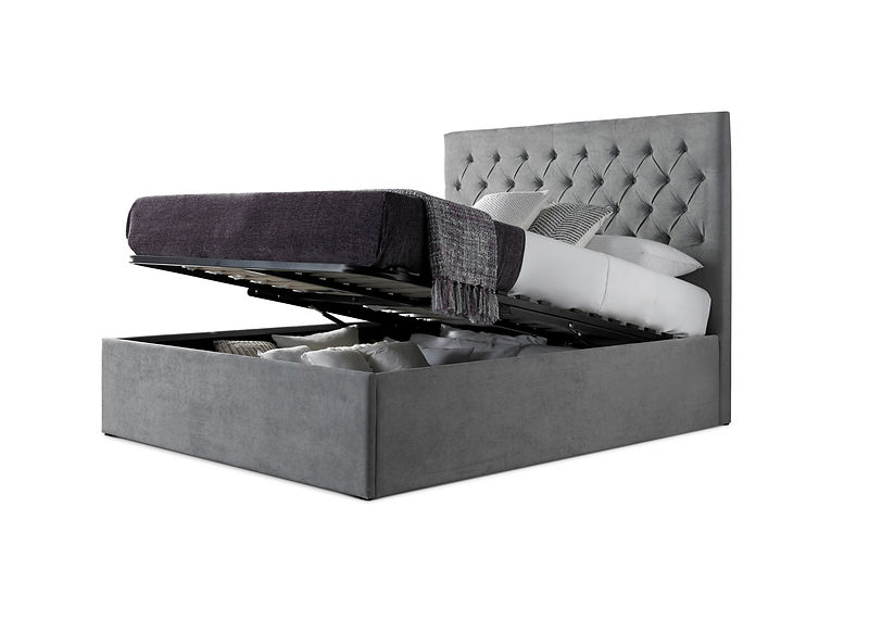 grey ottoman bed lifting up 