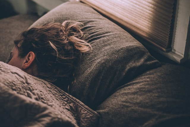 sleeping woman in bed