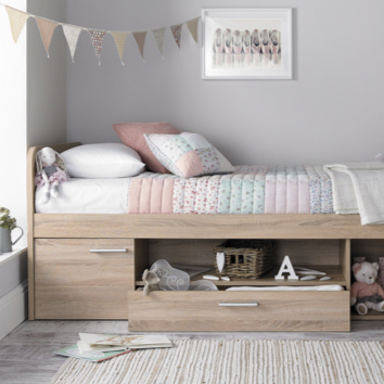 low sleeper cabin bed with storage