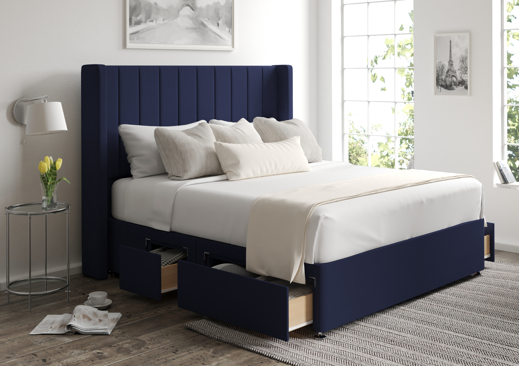 View Aurelia Arran Natural Upholstered Double Bed Time4Sleep information