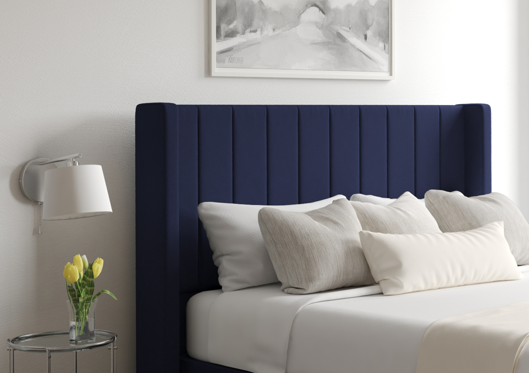 View Aurelia Upholstered Floor Standing Headboard Time4Sleep information