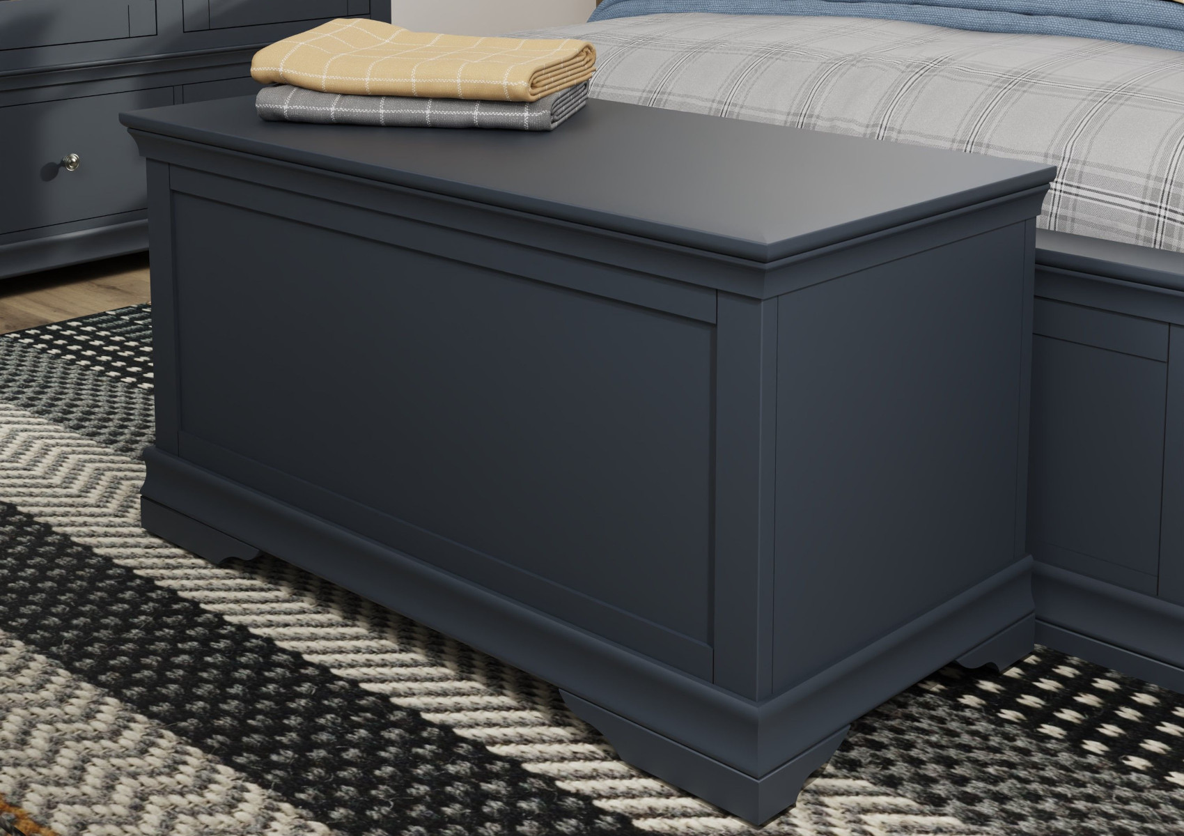 View Harley Midnight Grey Blanket Box Only Time4Sleep information