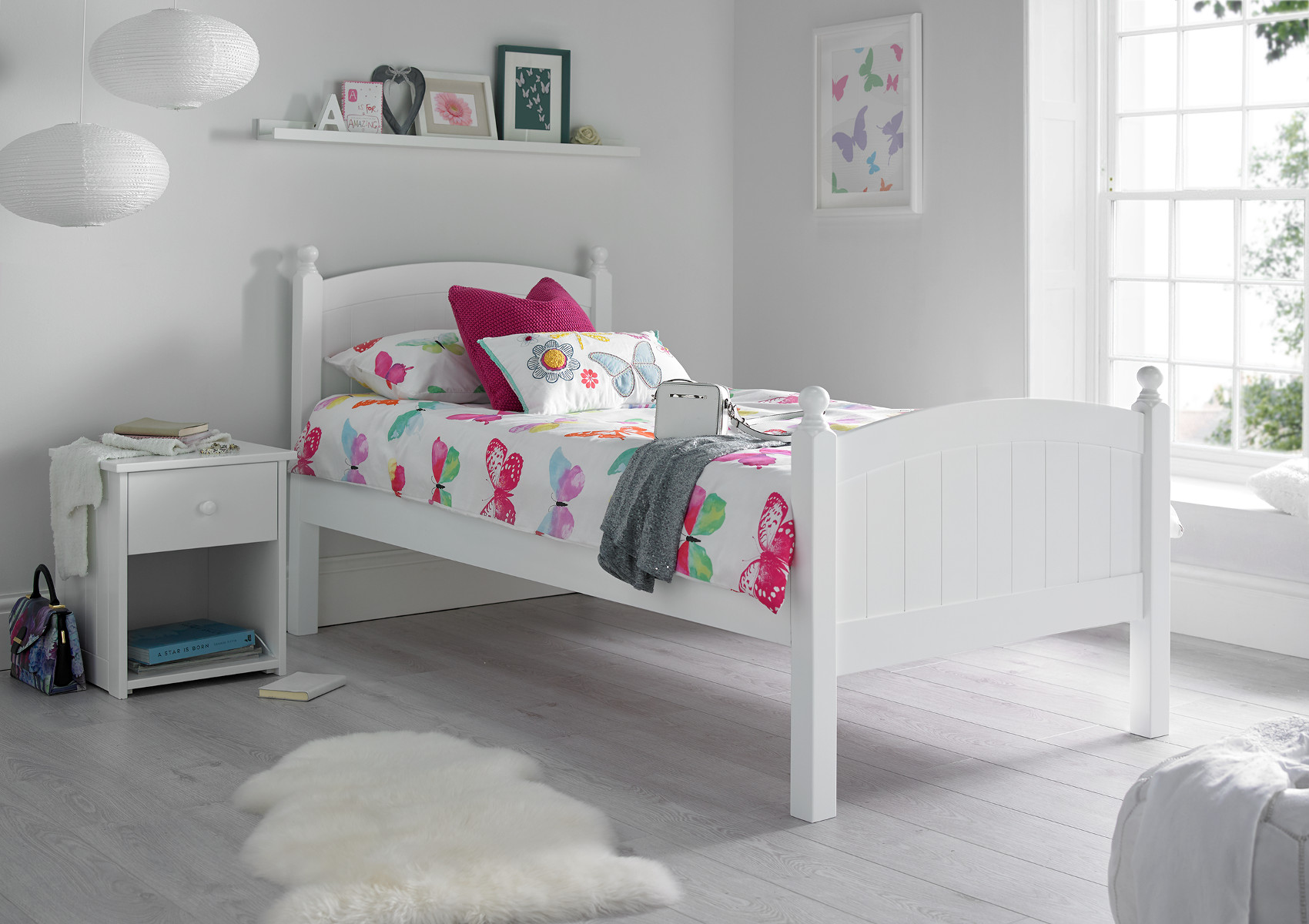 View Charleston White Wooden Single Childrens Bed Time4Sleep information