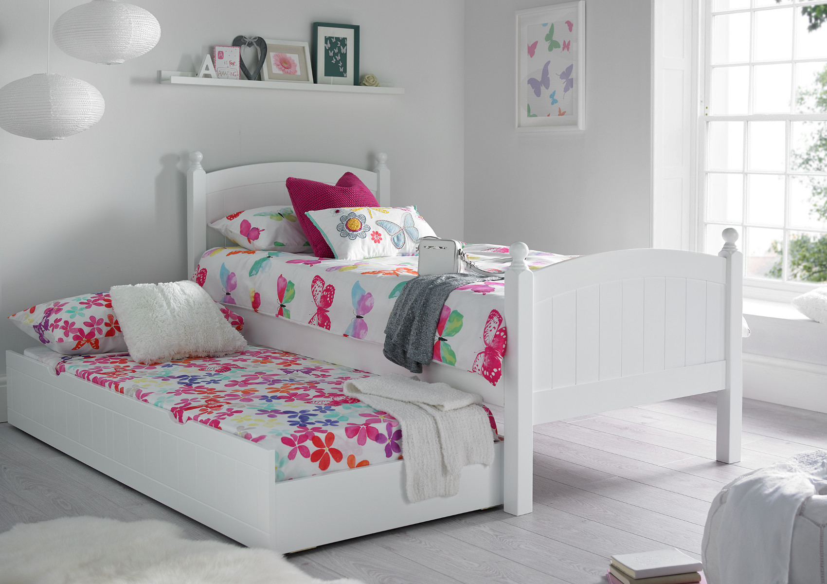 View Charleston White Wooden Single Childrens Bed Time4Sleep information
