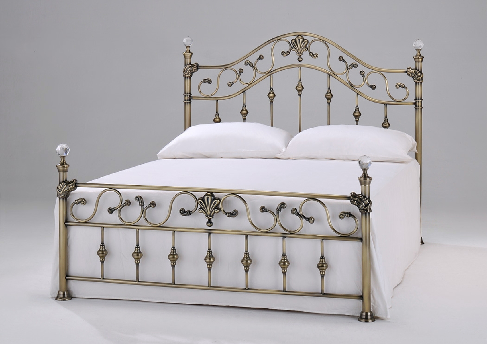 View Harmony Antique Brass Metal King Size Bed Time4Sleep information