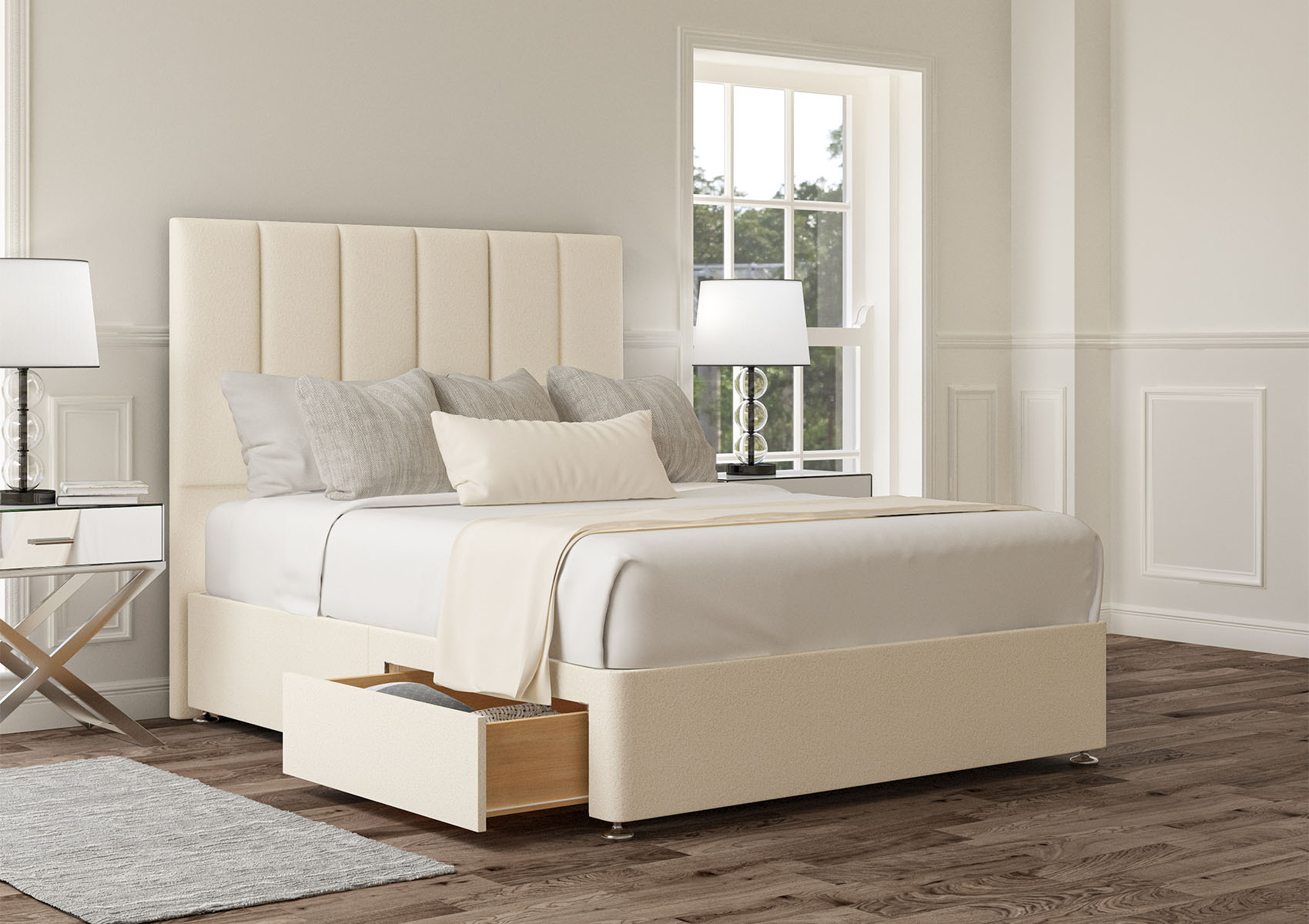 View Empire Heritage Mink Upholstered Double Divan Bed Time4Sleep information