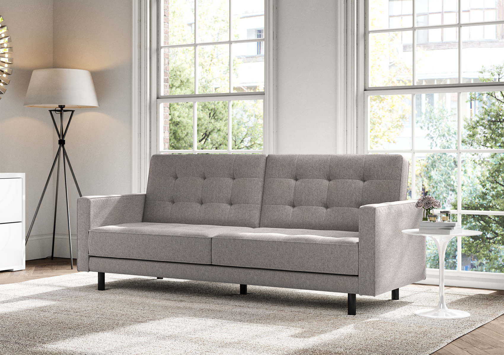 View Florence Pocket Rest Linear Grey Sofa Bed Time4Sleep information