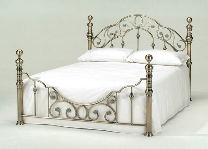 View Harmony Antique Brass Metal King Size Bed Time4Sleep information