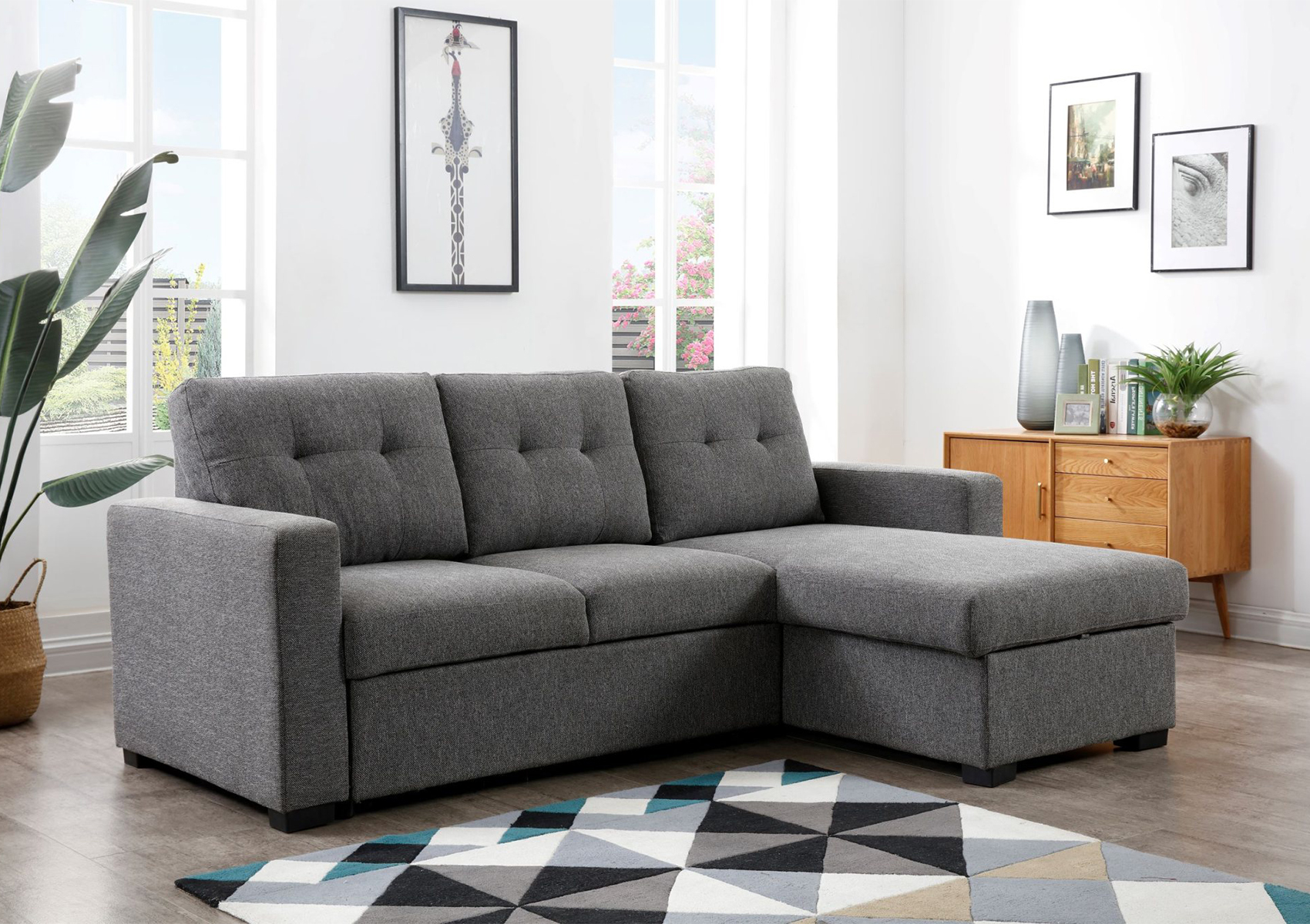 View Perth Grey Corner Sofa Bed Time4Sleep information