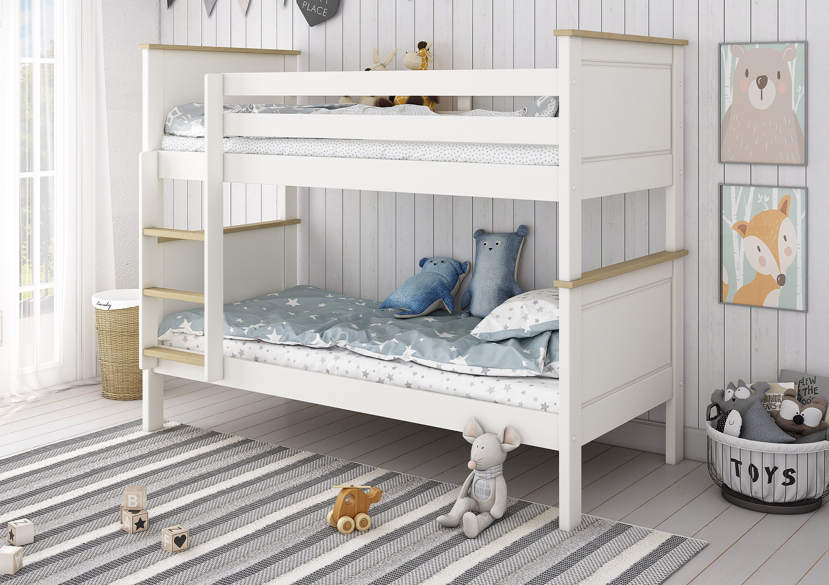 View Heritage White Bunk Bed Frame Time4Sleep information