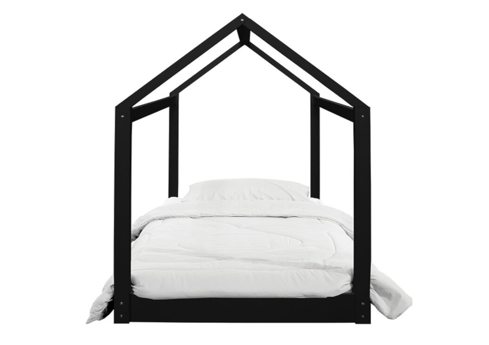 View Hickory Black House Bed Frame Time4Sleep information