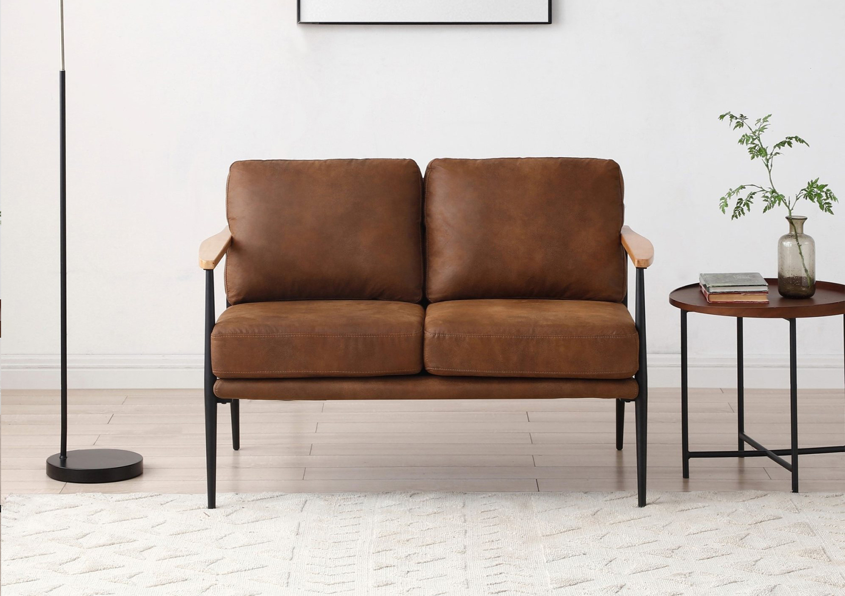 View Lima Brown 2 Seater Sofa Time4Sleep information