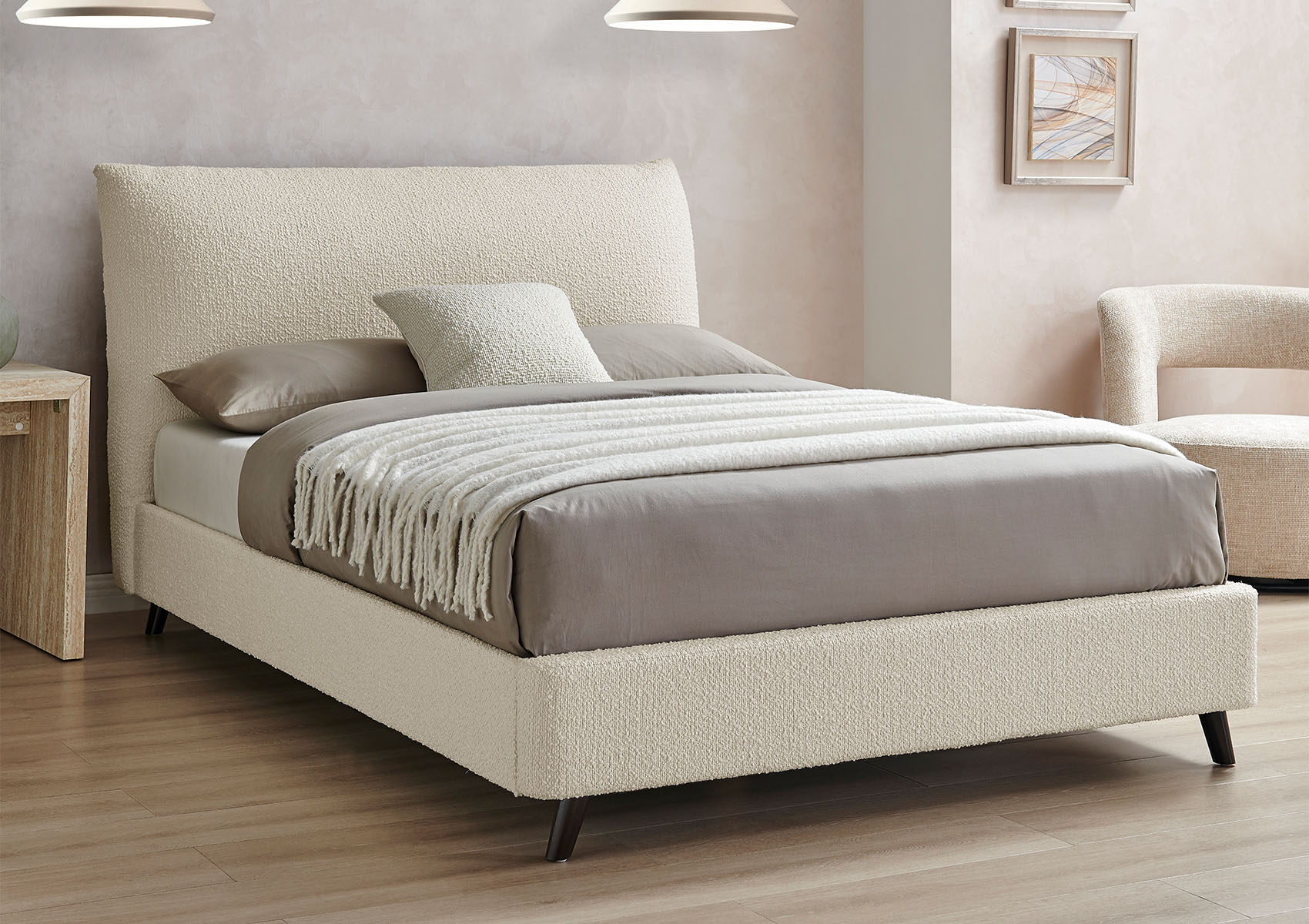 View Tranquil Boucle Ivory Bed Frame Time4Sleep information