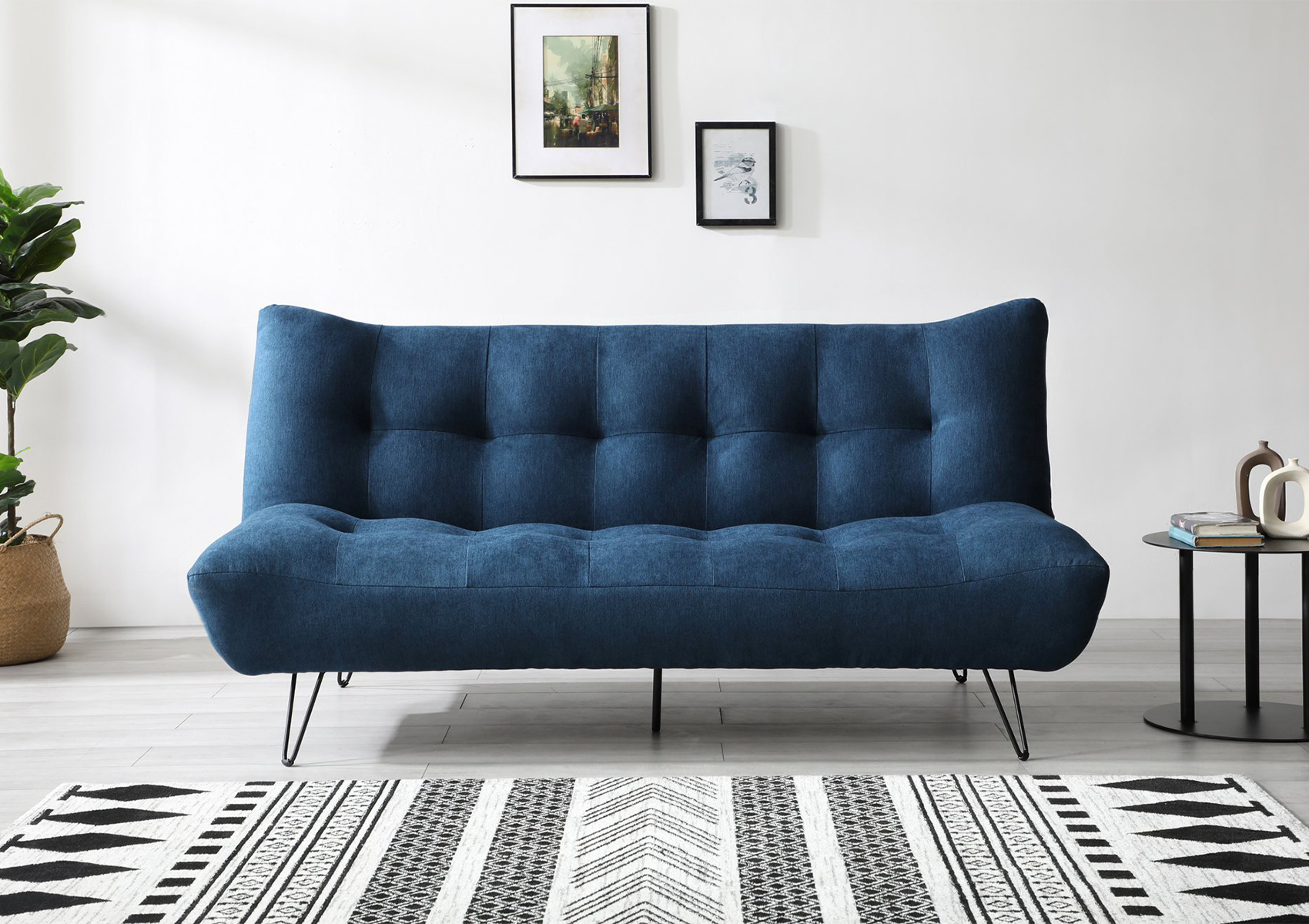 View Windsor Navy Blue Sofa Bed Time4Sleep information