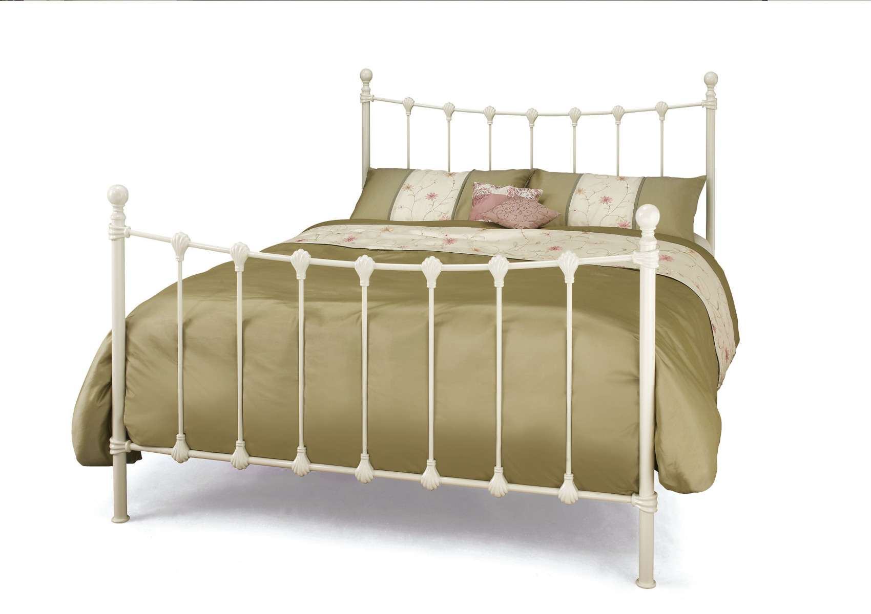 View Octavius Ivory Metal Super King Bed Time4Sleep information