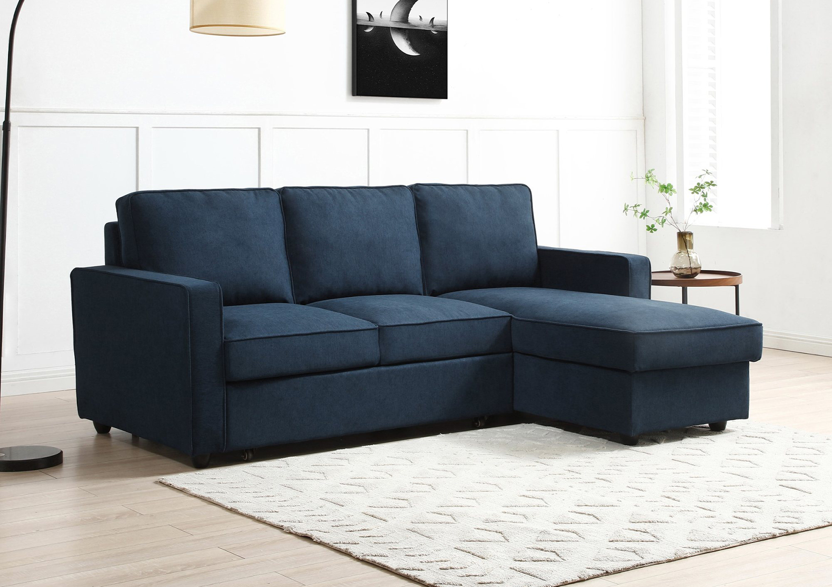 View Richmond Blue Corner Sofa Bed Time4Sleep information